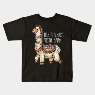 Hasta Alpaca Vista Baby Llama Kids T-Shirt